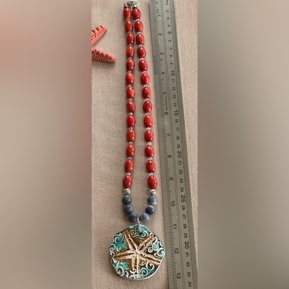 26 inch Coral and sponge bead necklace NWOT - Picture 5 of 16